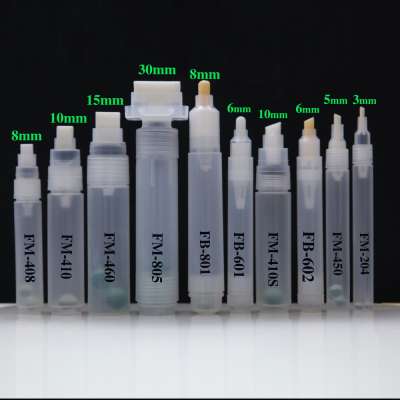 wholesale 1mm/3mm/5mm/6mm/8mm/10mm/15mm/30mm plastic empty paint marker pen graffiti empty paint pen empty metal marker pen body