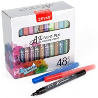 Acrylic  Paint Marker 48 colors paint marker Set of Nylon Nib Extra point Tip water based paint pen