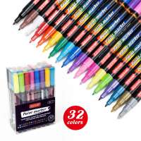 Acrylic  Paint Marker 32 color paint marker Set of Nylon Nib Extra point Tip water based paint pen